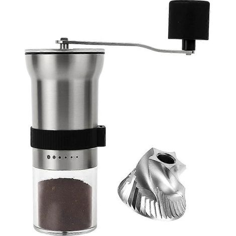 Moulin à café manuel avec meules en acier inoxydable - Capacité de 32 g (1,12 oz) - Idéal pour expresso, café filtre et café infusé à froid. (1/5)