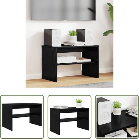 vidaXL Meuble bas - Meuble TV Chêne noir 60 x 35 x 40 cm Bois d'ingénierie (1/5)