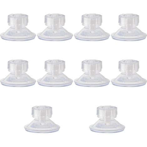 Lot de 10 fixations à ventouse en PVC pour auvent de caravane et organiseur de camping-car Matériau transparent Convient pour accrocher des décorations et des articles ménagers