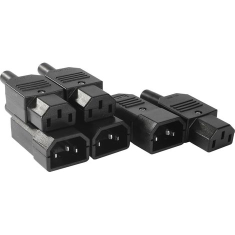 3 paires AC250V 10A 3P Schalttafelmontage IEC320 C14 Steckdose C13 Adaptateur Steckverbinder (1/5)