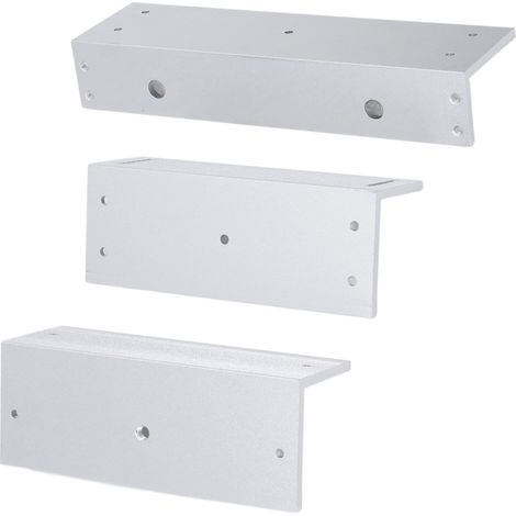 Poignée en forme de Z et de L en alliage d'aluminium pour portes à un seul vantail, force de maintien 500 kg (1200 lbs), adaptée à la serrure électromagnétique (portes s'ouvrant vers l'intérieur). (1/5)