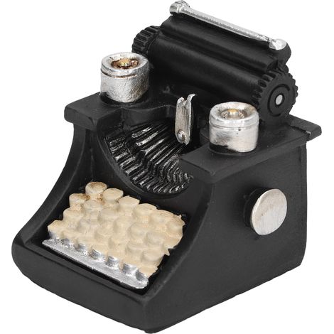 Machine à écrire miniature à l'échelle 1/6, style vintage, portable, décorative, pour maison de poupée, mini-jouets de décoration, accessoires de cinéma (1/5)