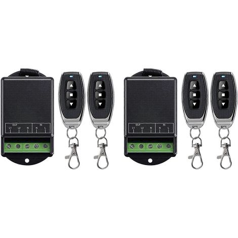 2 interrupteurs à télécommande sans fil doubles, relais 10 A AC100-240 V, interrupteur à radiofréquence pour appareils domestiques, pompe à eau, éclairage (1/5)