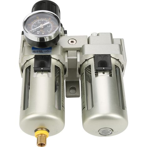 Régulateur de pression avec filtre et manomètre pour unité de traitement des gaz d'air G1/2 (1/5)
