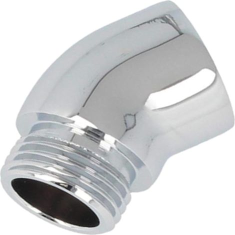 Adaptateur coudé de douche G1/2, rallonge de bras de douche, finition chromée, argenté, raccord de tuyauterie en cuivre antirouille, 130 degrés, raccord durable, pour salle de bain (1/5)