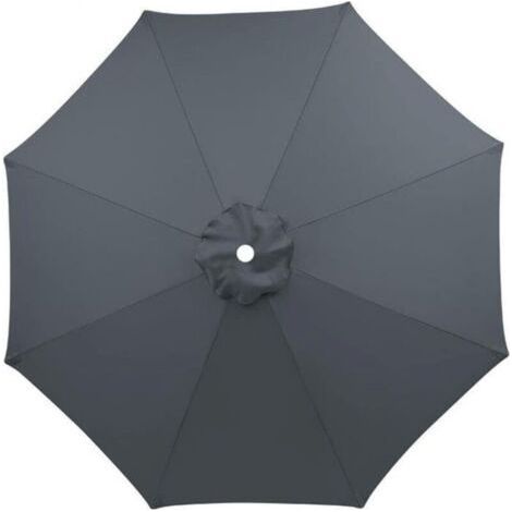 Ersatzdach für 3 m Ampelschirm, 6/8 Streben, für Garten, Strand, UV-Schutz, grau, 8 Streben (1/5)