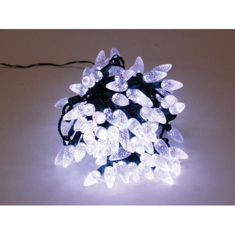 Strawberry light led - 12 m - 120 lámparas blancas - cable verde - 24 v