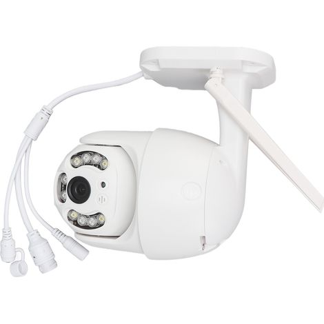 Caméra de surveillance extérieure 3MP sans fil, vision nocturne double éclairage, rotation panoramique 360°, étanche IP66, alimentation secteur 100‑240V, installation murale facile (1/5)