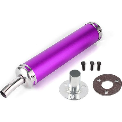 Silencieux pour Moto 2 Temps - Acier Inoxydable, 20mm, Violet, Échappement Modifié (1/5)