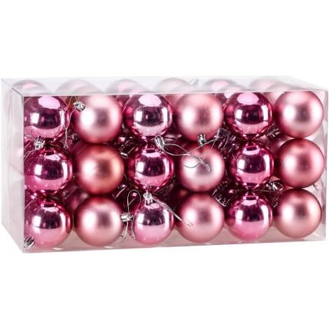 54 Boules de Noël Roses pour décorer votre sapin de Noël (1/5)