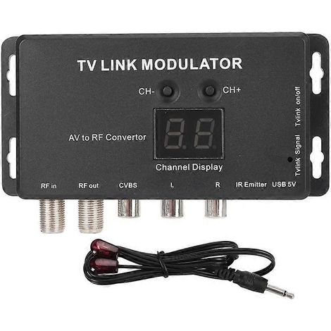 Modulateur TV TM70IR PAL/NTSC, convertisseur AV vers RF pour décodeur et source AV (1/5)