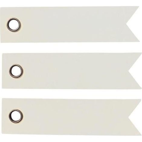 Étiquettes à oeillet - Kraft - 20 pièces - Blanc - 50x12mm - Activités créatives (1/2)