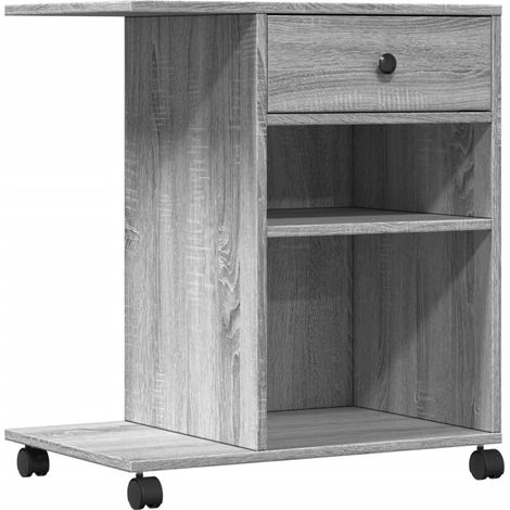 Maison Exclusive - Soporte para impresora con ruedas gris Sonoma