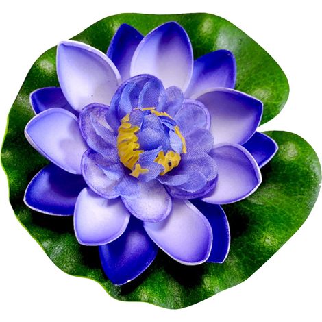 Fleur Artificielle - Nénuphar Flottant en Mousse - Pour Bassin Jardin Aquarium - Décoration Aquatique Réaliste - Lot de 1 (1/4)