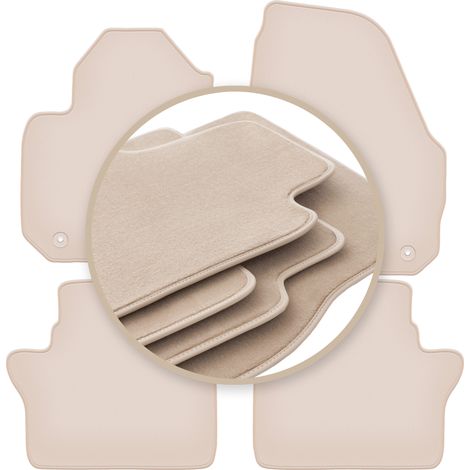 PREMIUM beige Matten für: Volvo S60 II Long / lang 2010-2018