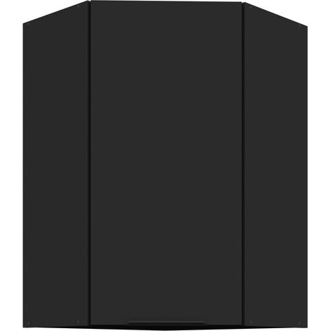 Küchen Eckhängeschrank 60x60 cm SIENA Schwarz Küche Küchenzeile Küchenblock (1/5)