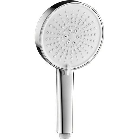 Pommeau de douche, Douchette,Bain-douche haute pression, Buse de douche, Pomme de douche booster à cinq vitesses avec grand plateau, Argent, KINSI (1/5)