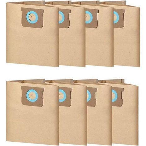 Lot de 8 sacs DXVA19-4104 pour aspirateur eau et poussière DEWALT de 5 à 8 gallons, sacs jetables pour aspirateur d'atelier, sac de collecte de poussière (1/5)