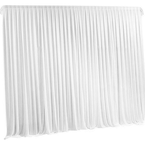 7ft White Backdrop Curtains Wedding Birthday Photography Stage Drapes Masquerade (1/5)