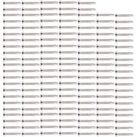 Vis à bois autoforeuse tête fraisée cruciforme, 150 pièces en inox 304, longueur nominale 32mm (commande par lot de 150), filetage M4.8-16 (1/5)