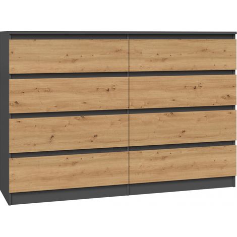 MILAN - 8-drawer chest - 138x97x40cm - Storage unit - Modern style (1/4)