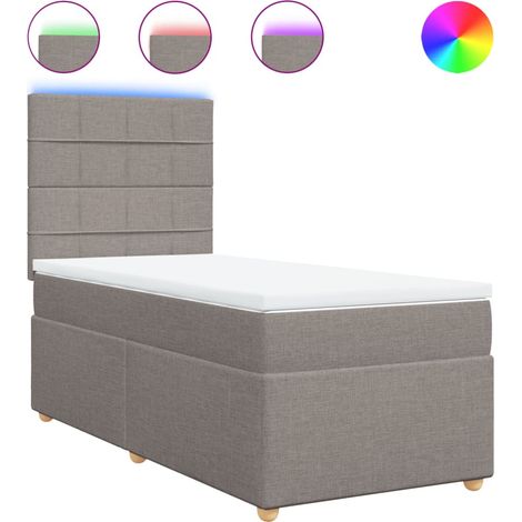 Maison Exclusive - Giroletto a Molle con Materasso Tortora 90x200 cm inTessuto (1/5)