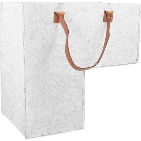 Panier à jouets - Panier d'escalier - Feutre - Pliable - Sac de rangement - Avec poignées - Panier de rangement en forme de L - Panier à linge - Convient pour la maison, le bureau, les tapis et les Es (1/5)