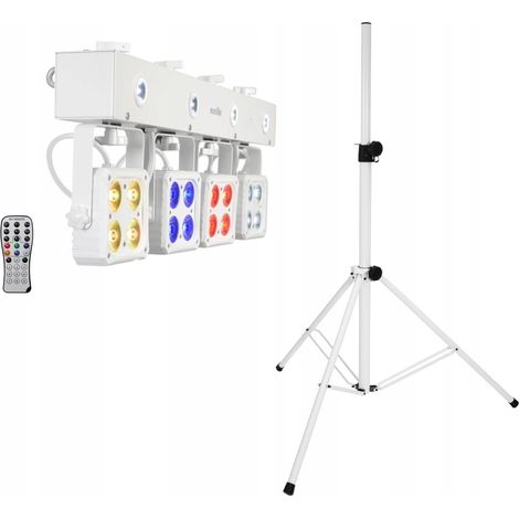 Eurolite Set LED KLS-180 blanco + soporte para altavoz BS-2 EU blanco