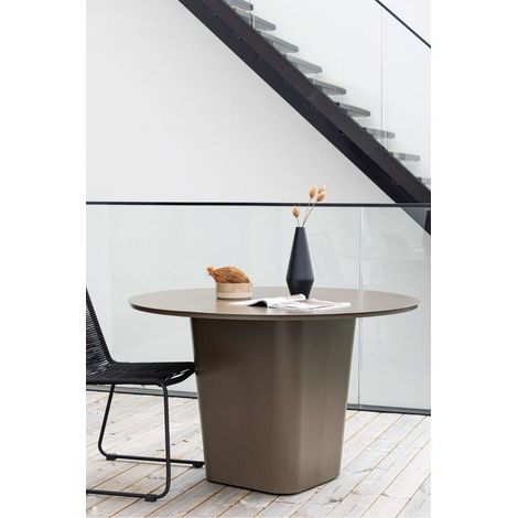 Santa Fe table de jardin Ø120 marron. (1/5)