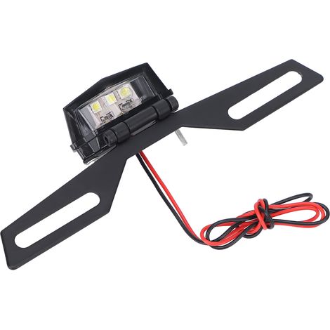 Support de plaque d'immatriculation et de feu arrière noir en fer, accessoire moto compatible avec MSX125 GROM et MSX125SF. (1/5)