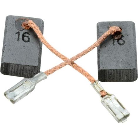 2 Balais De Charbon 5x10x16mm Avec Ressort, Connecteur Pour Meuleuse Bosch Gws 14-125 C (1/3)