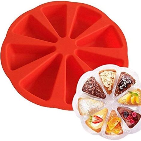 Lot de 2 moules triangulaires, 8 cavités, antiadhésifs, idéaux pour les brownies – (1/5)