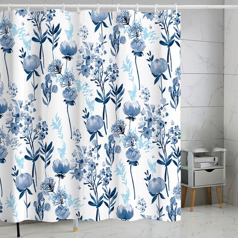 Rideau imprimé à un panneau avec attache et passe-tringle, occultant thermique, style vintage, à motif floral, pour fenêtre, cuisine ou porte-fenêtre, 107 x 160 cm (42 x 63 pouces). (1/5)