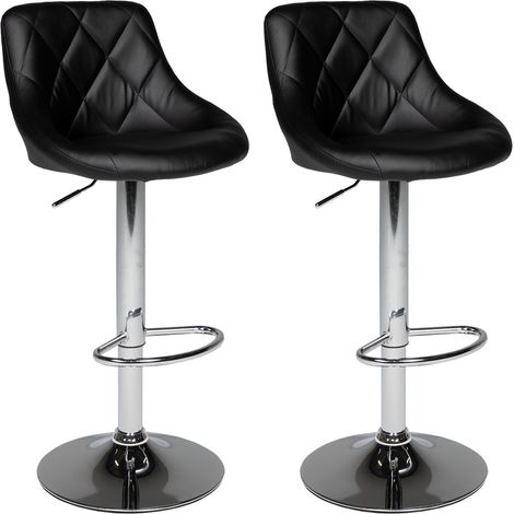 HAPPY GARDEN - Lot de 2 tabourets de bar noir JASPER (1/5)