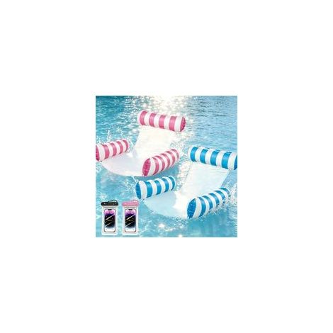 Luftmatratze für Erwachsene, aufblasbare 4-in-1-Poolmatratze, aufblasbare Hängematte mit zwei wasserdichten Taschen, faltbar und tragbar für Erwachsene und Kinder, Strandurlaub (1/5)