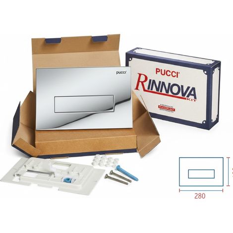KIT SARA MONO TASTO TELAIO + PLACCA CM.28  Sp.4,7 Cromata     PUCCI