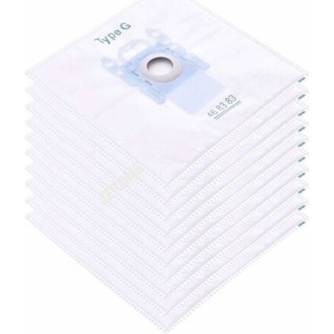 lot de 10 Filtre à manches pour sacs à poussière pour Bosch Type G/MegaFilt Super Tex BBZ41FG 468383,VBBS600V00,6000...6999,32A2,42A04 (1/5)