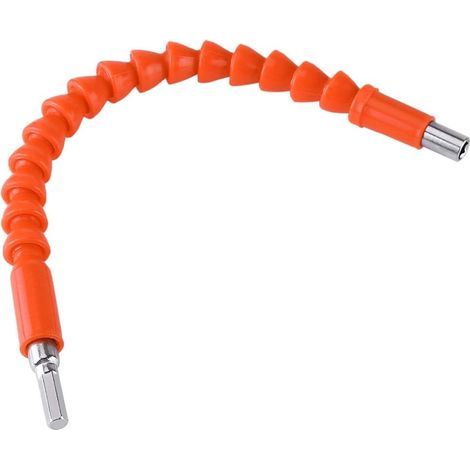5-Piece Electric Drill Connecting Rod - Universal Flexible Rod - Extension Rod for Flexible Shaft Drill - 295 mm - Orange (1/4)