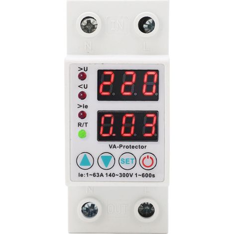 Spannungsschutzvorrichtung, einstellbare Digitalanzeige, automatische Wiederherstellung, flammhemmende Abschaltvorrichtung, 163 A, 230 V