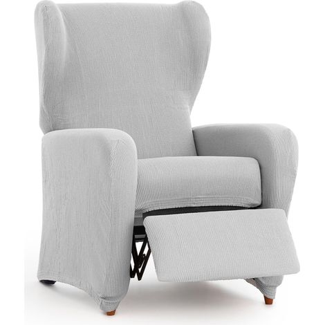Housse de Fauteuil de Relaxation Universelle et Polyvalente - Housse de Fauteuil Couleur Gris Perle Protecteur Facile à Placer pour Dossier, siège et accoudoirs (1/5)
