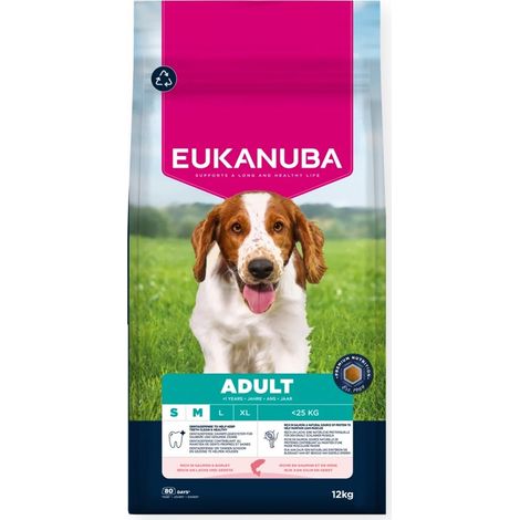 EUKANUBA Adult Petit/Moyen Saumon & Orge 12 kg (1/3)
