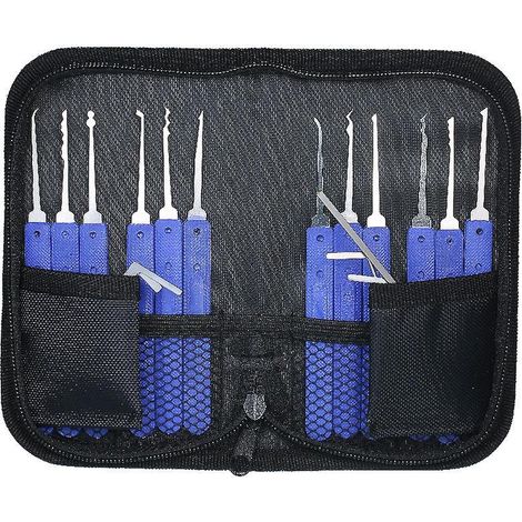17 PCS Lock Picking Set with Storage Organize Bag Practice Locksmith Tools Lockpicking Kit for Begin