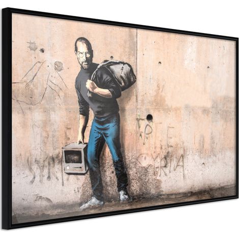 Affiche Murale Encadrée "Banksy The Son" 30 x 20 cm Noir