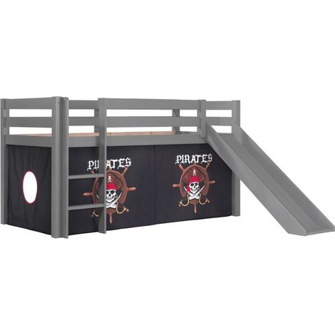Pack - Lit Enfant Toboggan & Tente "Pino Pirates II" Gris (1/2)