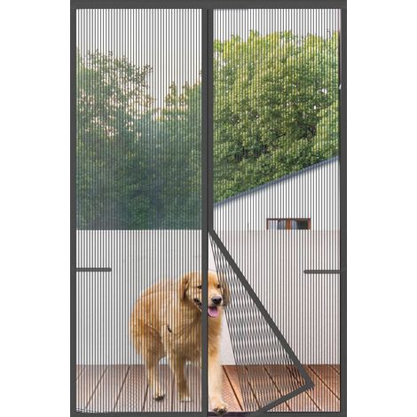 Mosquito Net Door Window 70x220cm, Gray Magnetic Mosquito Net Curtain for Front Door Balcony Windows, Breathable Heavy Duty Mesh