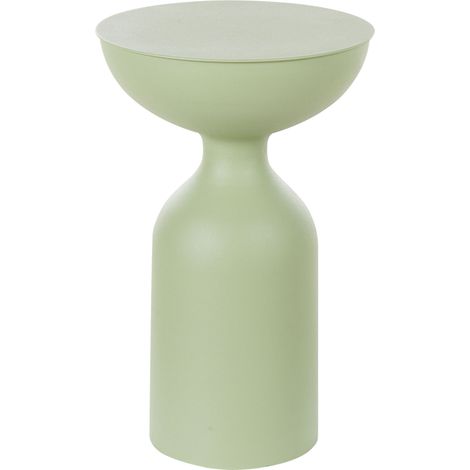 Mesa auxiliar de metal decorativa de hierro verde claro Cota