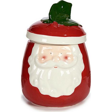 Dekofigur Weihnachtsmann 14 x 19,5 x 14 cm rot Keramik