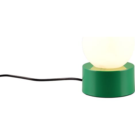 COUNTESS LAMPADA DA TAVOLO BASE IN METALLO VERDE CON VETRO BIANCO ACCENSIONE TOUCH H. 17CM 1 LUCE ATTACCO E14 (1/5)