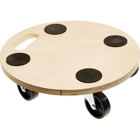 SOTTOVASO CON RUOTE IN LEGNO MULTISTRATO 38CM (1/2)