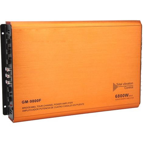 Amplificateur DSP Voiture 6800W Haute Puissance 4 Canaux Pontable Métal Système Audio Universel (1/5)